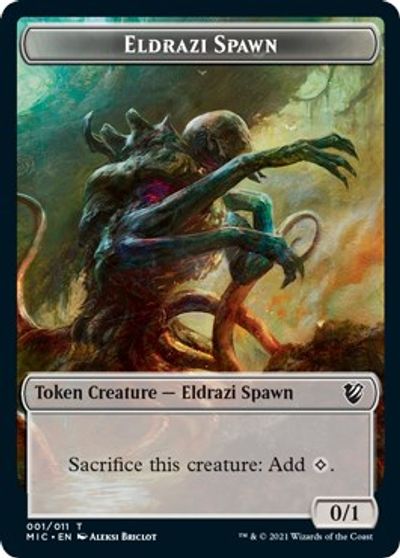 Eldrazi Spawn // Human Soldier Double-Sided Token [Innistrad: Midnight Hunt Commander Tokens] | Gamers Paradise