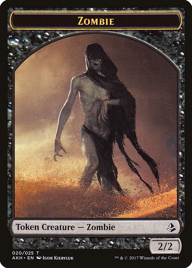 Proven Combatant // Zombie Double-Sided Token [Hour of Devastation Tokens] | Gamers Paradise