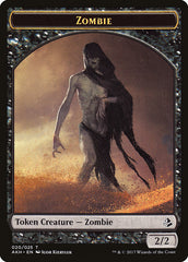 Zombie // Trueheart Duelist Double-Sided Token [Amonkhet Tokens] | Gamers Paradise