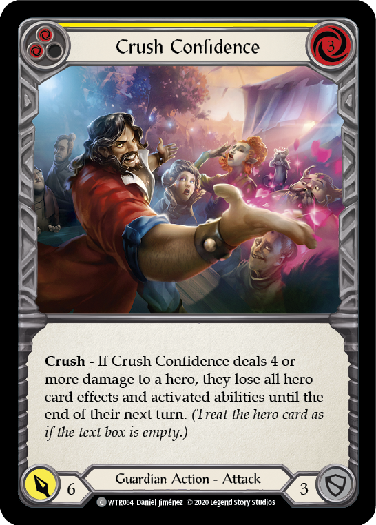 Crush Confidence (Yellow) [U-WTR064] (Welcome to Rathe Unlimited)  Unlimited Rainbow Foil | Gamers Paradise