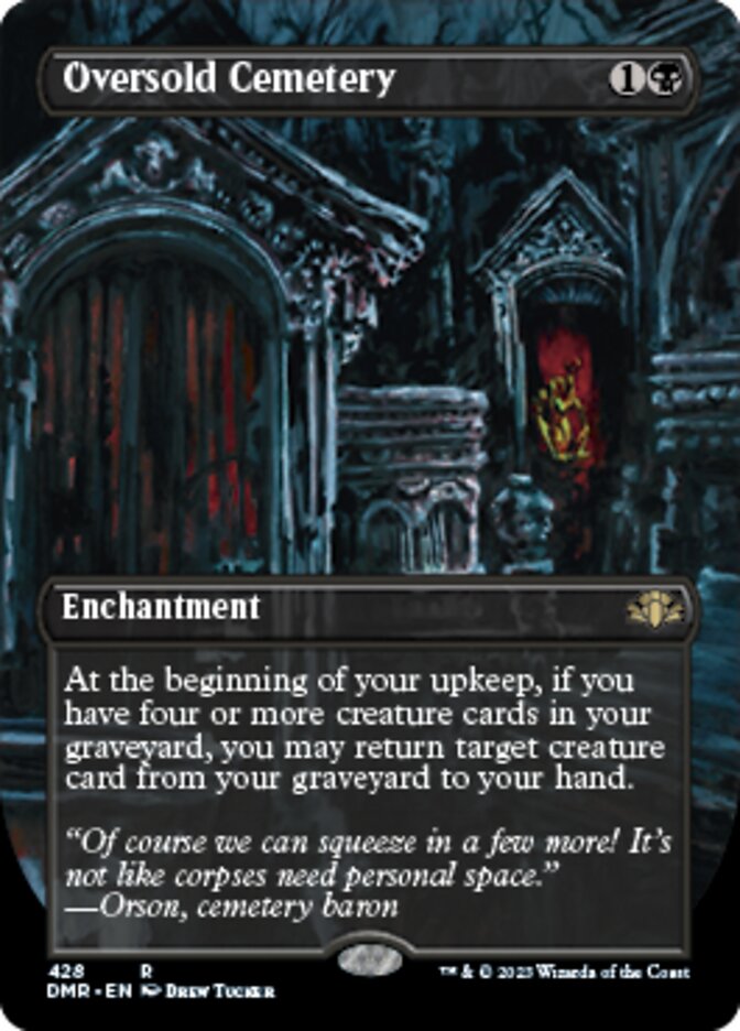 Oversold Cemetery (Borderless Alternate Art) [Dominaria Remastered] | Gamers Paradise