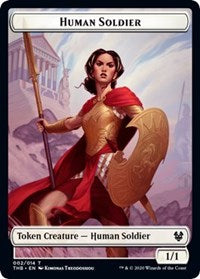 Human Soldier // Pegasus Double-Sided Token [Theros Beyond Death Tokens] | Gamers Paradise