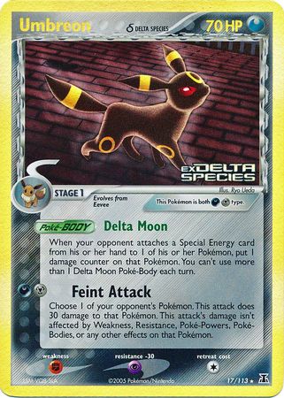 Umbreon (17/113) (Delta Species) (Stamped) [EX: Delta Species] | Gamers Paradise