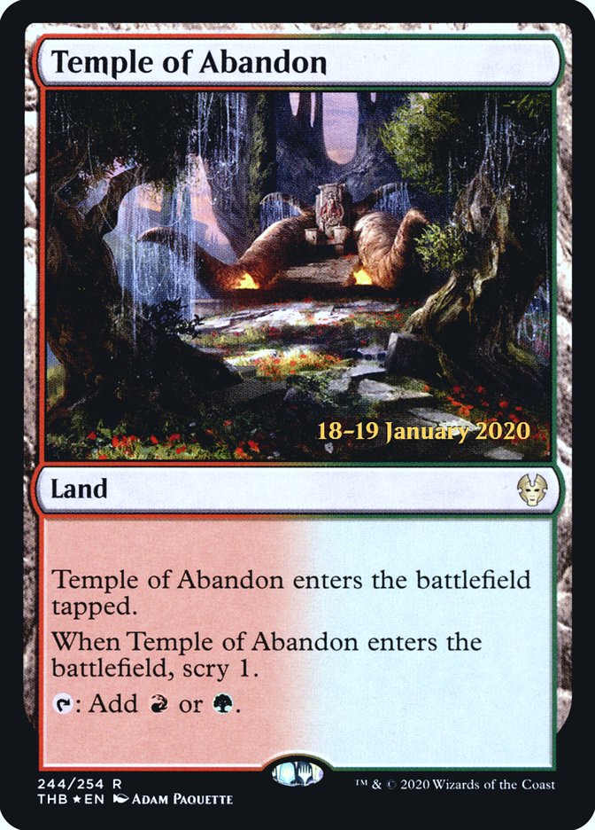Temple of Abandon [Theros Beyond Death Prerelease Promos] | Gamers Paradise