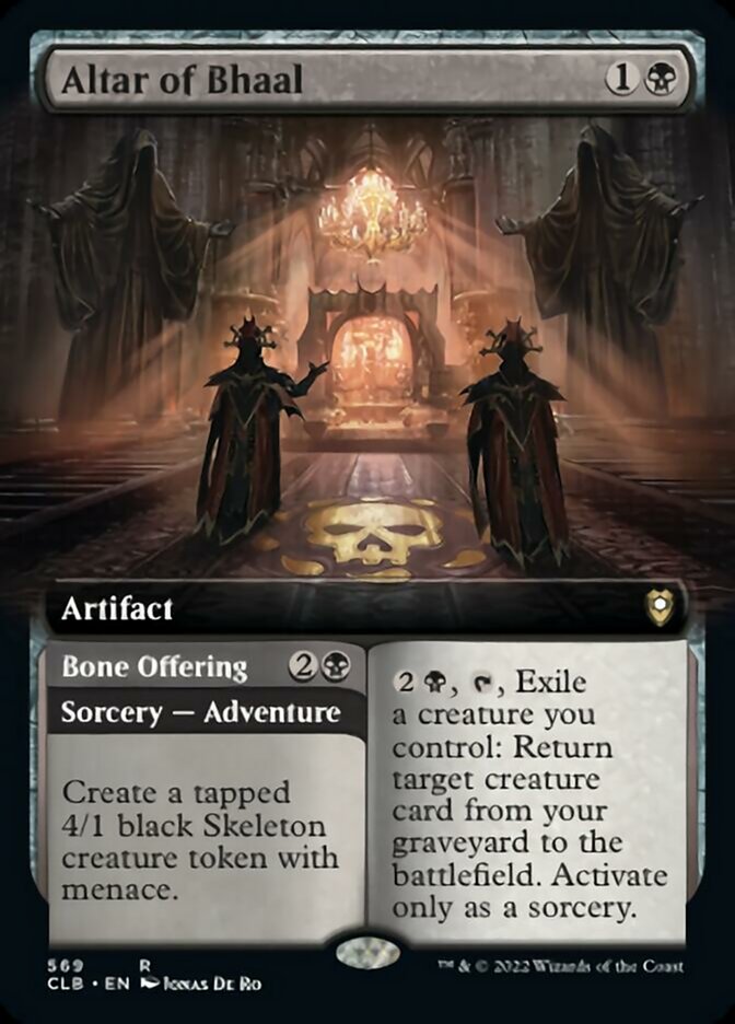 Altar of Bhaal // Bone Offering (Extended Art) [Commander Legends: Battle for Baldur's Gate] | Gamers Paradise