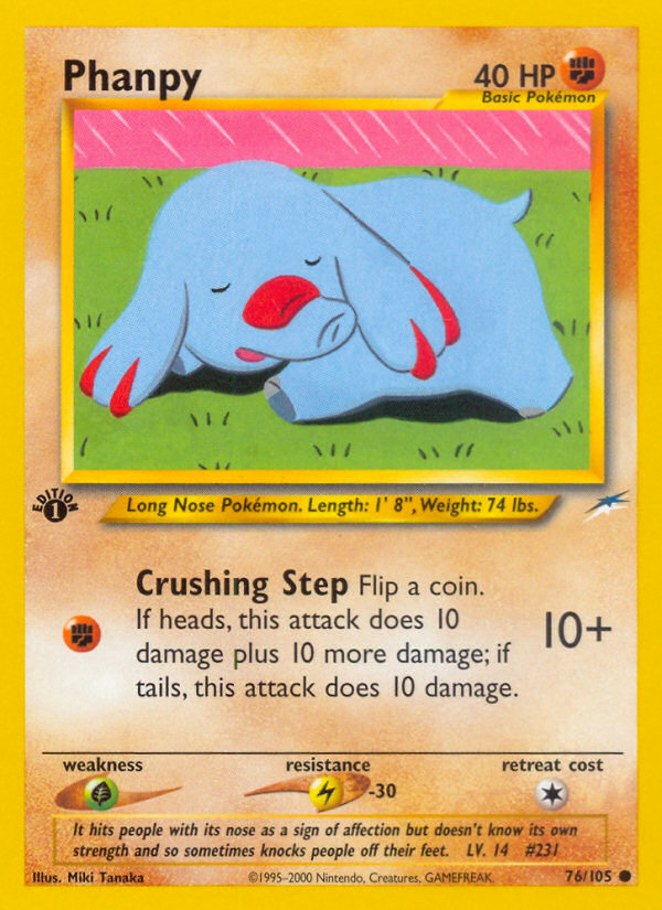 Phanpy (76/105) [Neo Destiny 1st Edition] | Gamers Paradise