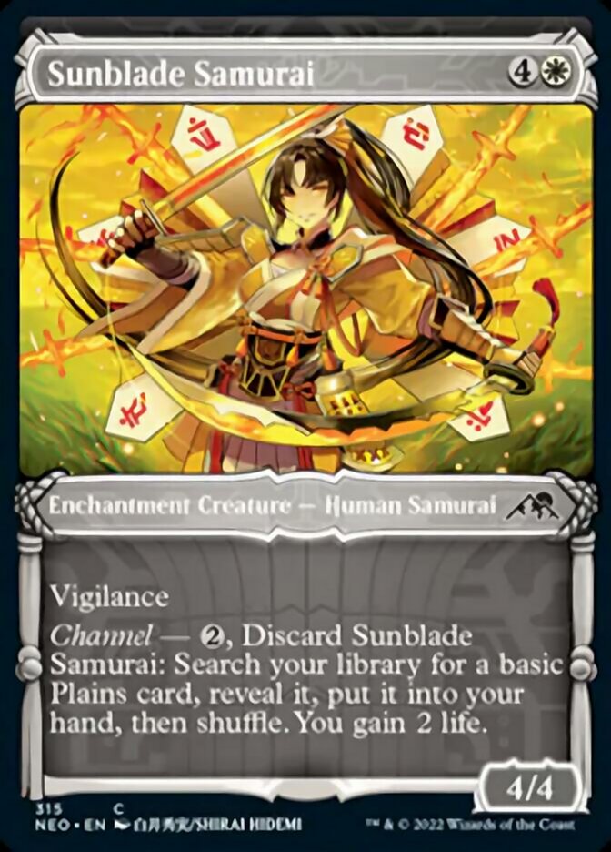 Sunblade Samurai (Showcase Samurai) [Kamigawa: Neon Dynasty] | Gamers Paradise