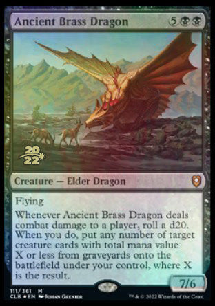 Ancient Brass Dragon [Commander Legends: Battle for Baldur's Gate Prerelease Promos] | Gamers Paradise