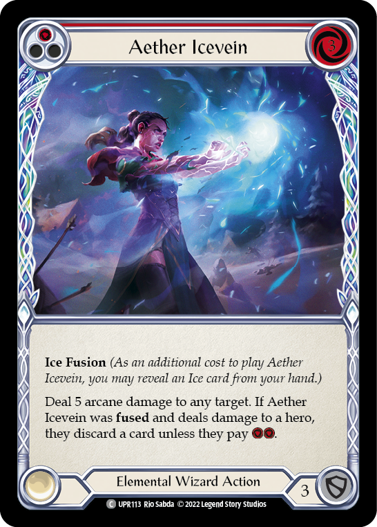 Aether Icevein (Red) [UPR113] (Uprising)  Rainbow Foil | Gamers Paradise