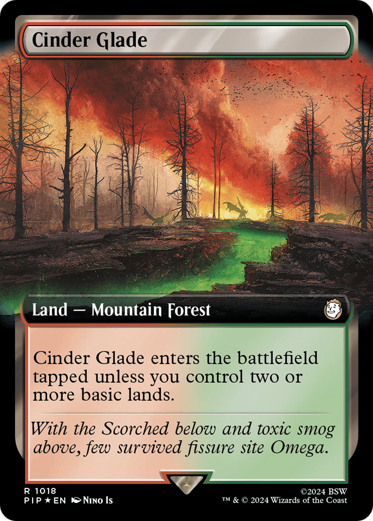 Cinder Glade (Extended Art) (Surge Foil) [Fallout] | Gamers Paradise