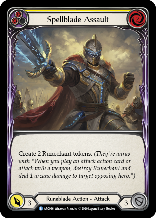 Spellblade Assault (Yellow) [U-ARC086] Unlimited Rainbow Foil | Gamers Paradise