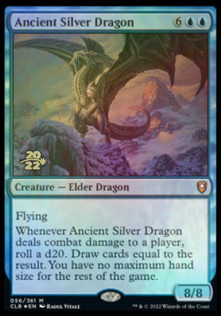 Ancient Silver Dragon [Commander Legends: Battle for Baldur's Gate Prerelease Promos] | Gamers Paradise