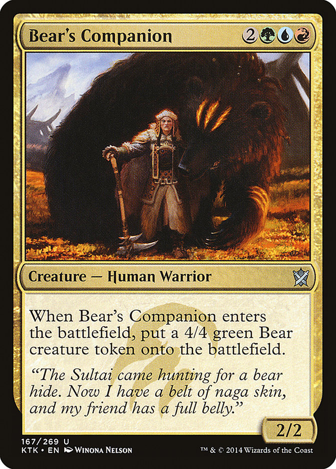 Bear's Companion [Khans of Tarkir] | Gamers Paradise
