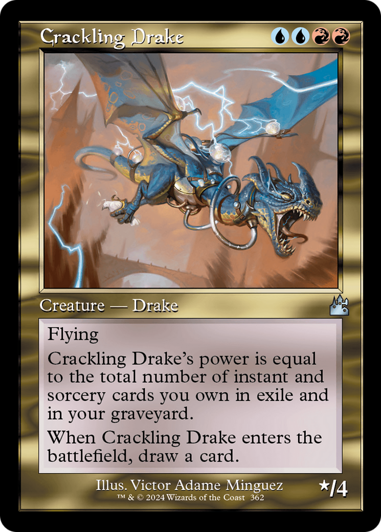 Crackling Drake (Retro Frame) [Ravnica Remastered] | Gamers Paradise