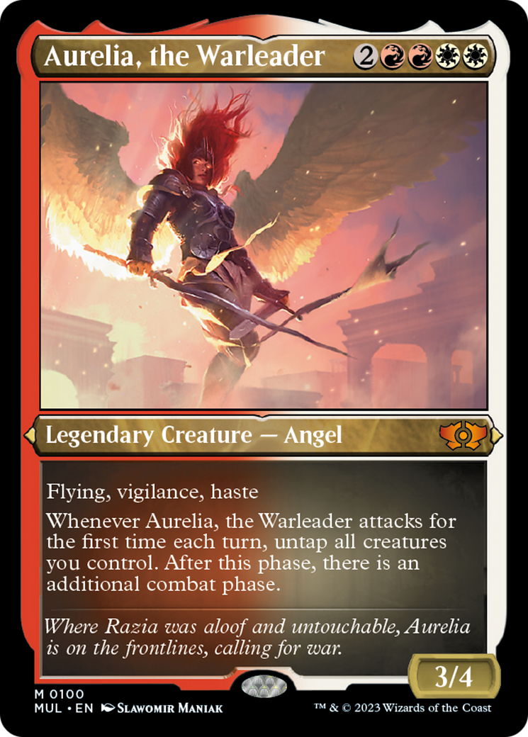 Aurelia, the Warleader (Foil Etched) [Multiverse Legends] | Gamers Paradise