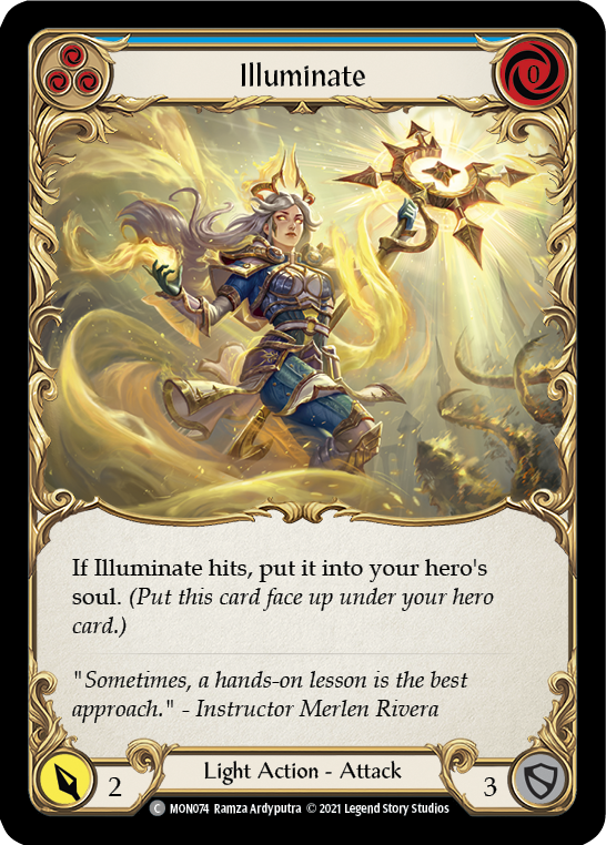 Illuminate (Blue) [MON074-RF] 1st Edition Rainbow Foil | Gamers Paradise