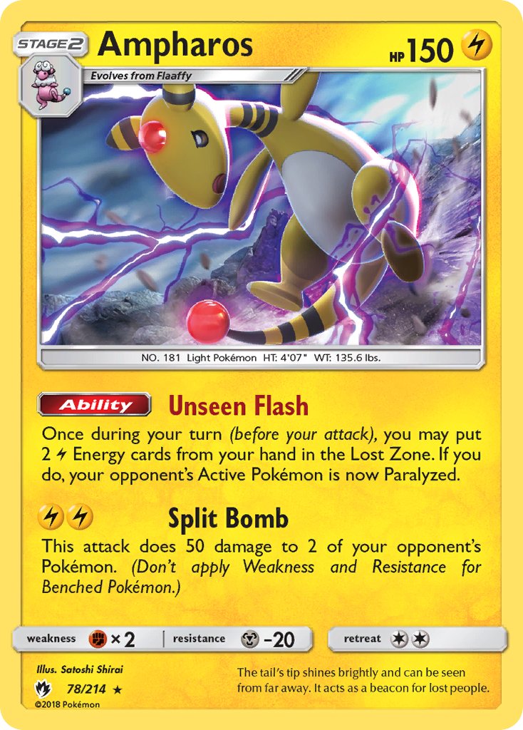 Ampharos (78/214) (Theme Deck Exclusive) [Sun & Moon: Lost Thunder] | Gamers Paradise