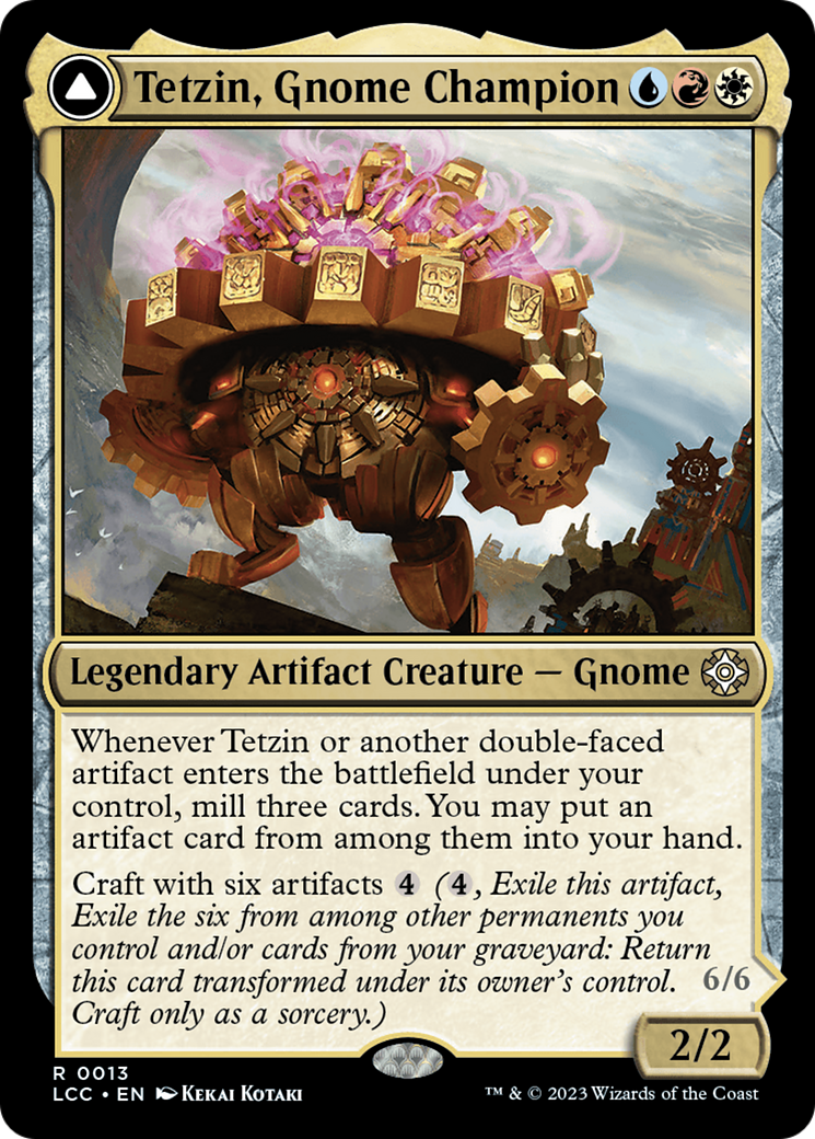 Tetzin, Gnome Champion // The Golden-Gear Colossus [The Lost Caverns of Ixalan Commander] | Gamers Paradise