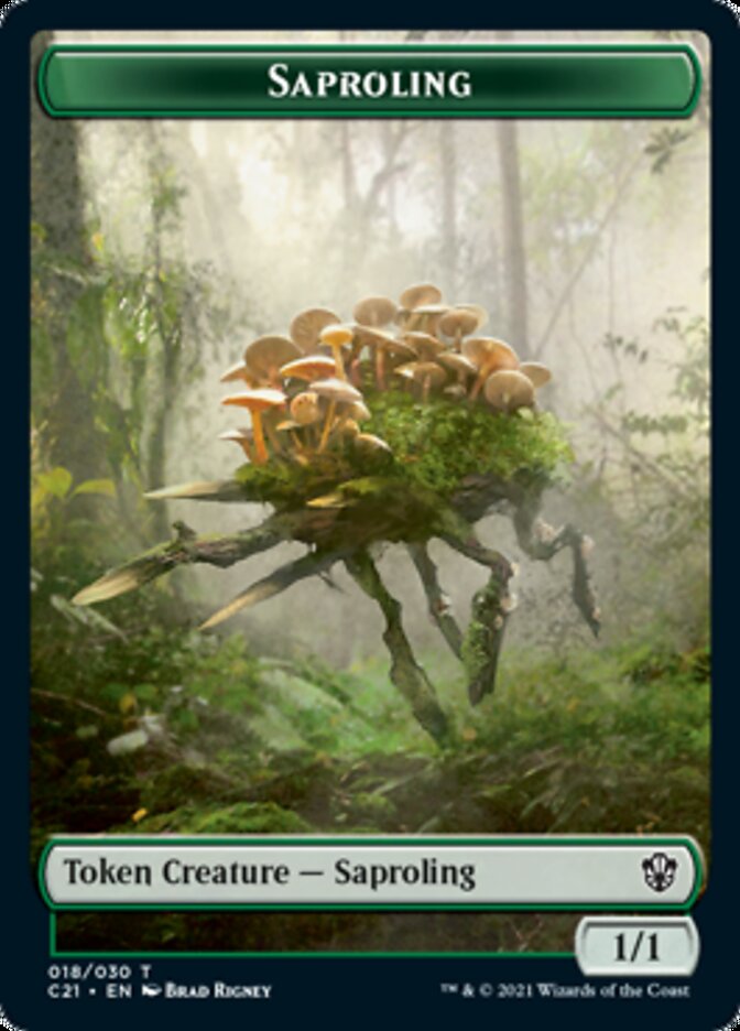 Food // Saproling Double-Sided Token [Commander 2021 Tokens] | Gamers Paradise