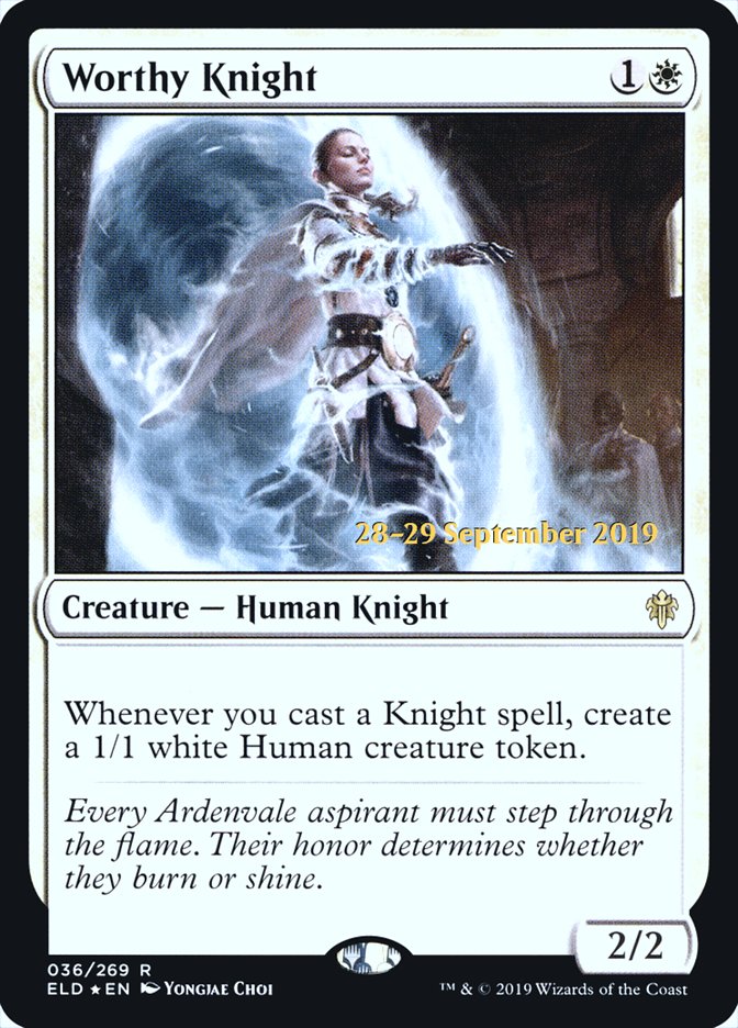 Worthy Knight [Throne of Eldraine Prerelease Promos] | Gamers Paradise