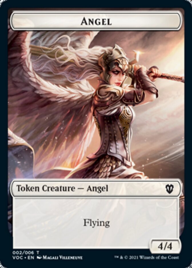 Angel // Clue Double-Sided Token [Innistrad: Crimson Vow Commander Tokens] | Gamers Paradise
