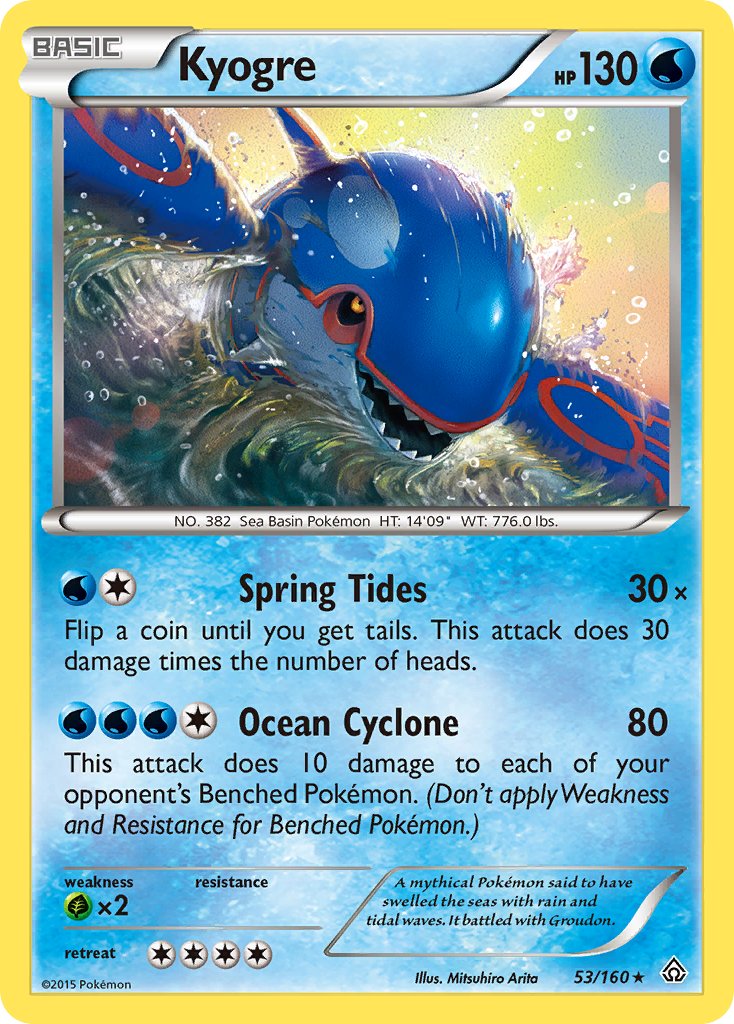 Kyogre (53/160) (Theme Deck Exclusive) [XY: Primal Clash] | Gamers Paradise