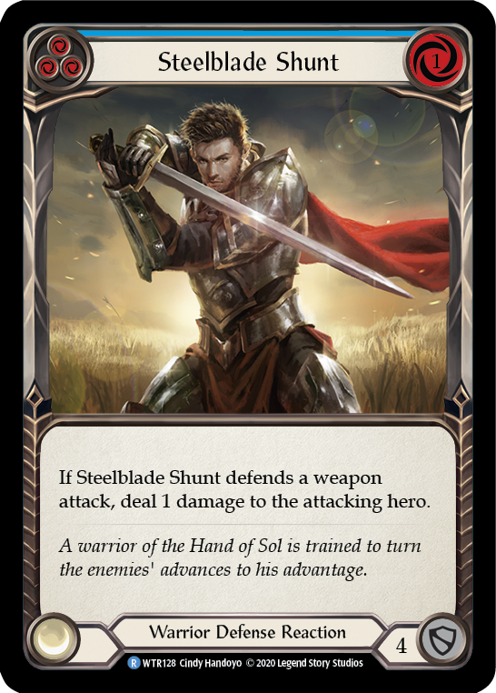 Steelblade Shunt (Blue) [U-WTR128] (Welcome to Rathe Unlimited)  Unlimited Rainbow Foil | Gamers Paradise