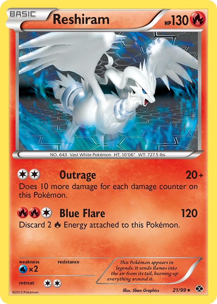 Reshiram (21/99) [Black & White: Next Destinies] | Gamers Paradise