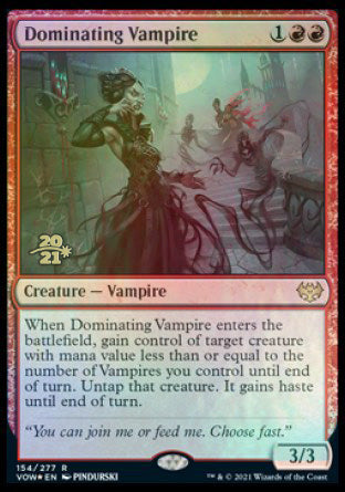 Dominating Vampire [Innistrad: Crimson Vow Prerelease Promos] | Gamers Paradise