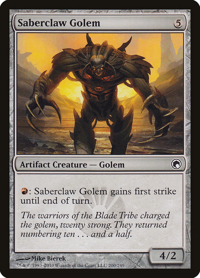 Saberclaw Golem [Scars of Mirrodin] | Gamers Paradise