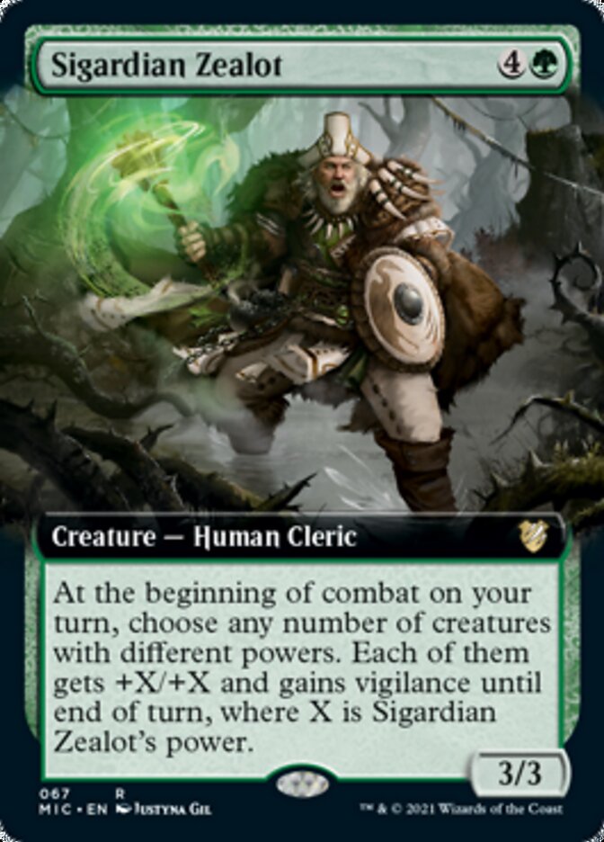 Sigardian Zealot (Extended Art) [Innistrad: Midnight Hunt Commander] | Gamers Paradise