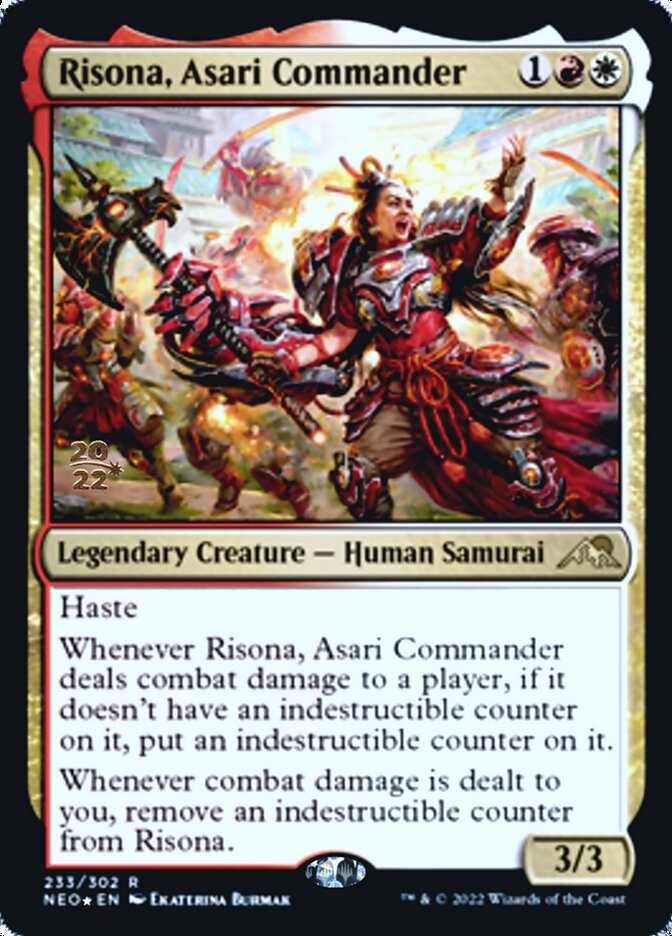 Risona, Asari Commander [Kamigawa: Neon Dynasty Prerelease Promos] | Gamers Paradise