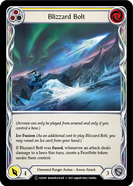 Blizzard Bolt (Yellow) [U-ELE045] Unlimited Rainbow Foil | Gamers Paradise