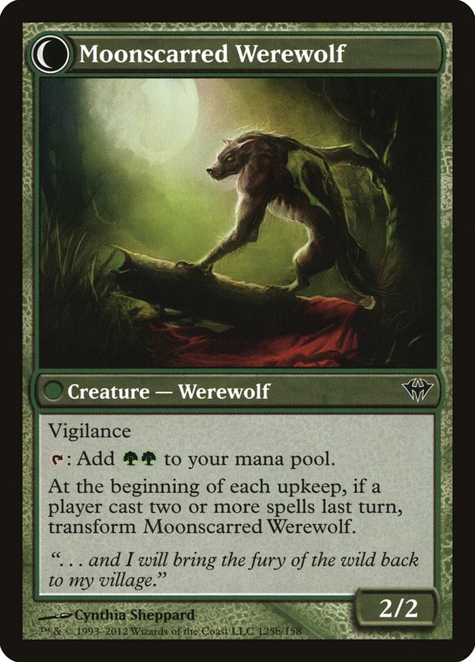 Scorned Villager // Moonscarred Werewolf [Dark Ascension] | Gamers Paradise