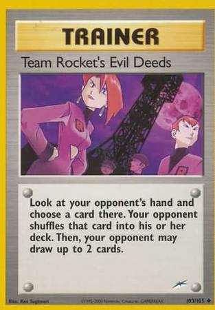 Team Rocket's Evil Deeds (103/105) [Neo Destiny Unlimited] | Gamers Paradise