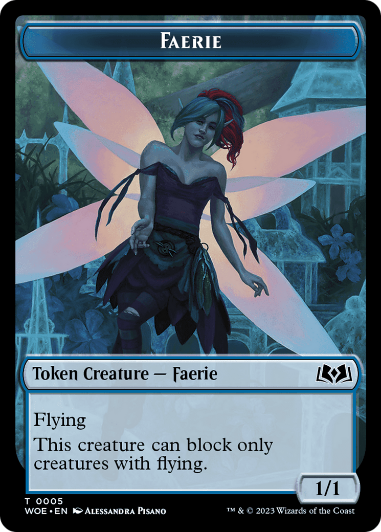 Faerie // Food (0010) Double-Sided Token [Wilds of Eldraine Tokens] | Gamers Paradise