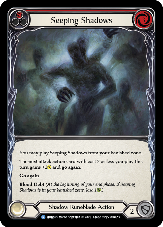 Seeping Shadows (Red) [MON165] 1st Edition Normal | Gamers Paradise