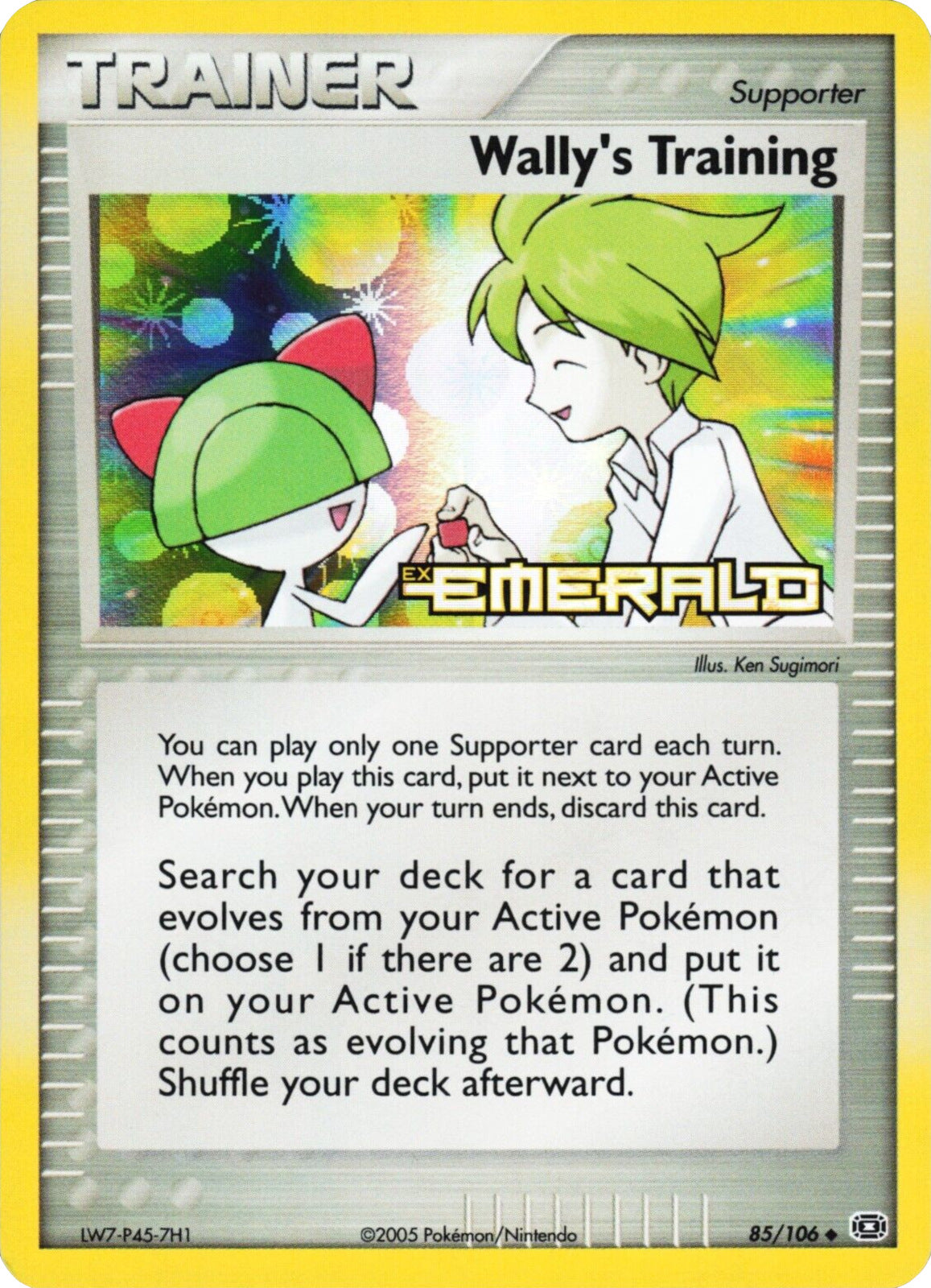 Wally's Training (85/106) (Stamped) [EX: Emerald] | Gamers Paradise