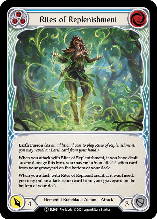 Rites of Replenishment (Blue) [U-ELE081] Unlimited Rainbow Foil | Gamers Paradise