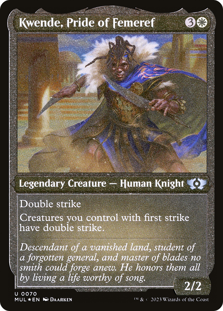 Kwende, Pride of Femeref (Foil Etched) [Multiverse Legends] | Gamers Paradise