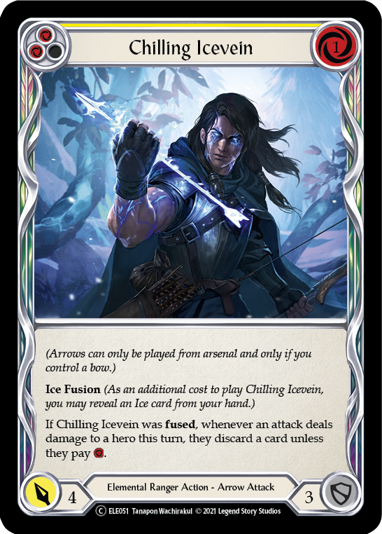 Chilling Icevein (Yellow) [U-ELE051] Unlimited Rainbow Foil | Gamers Paradise