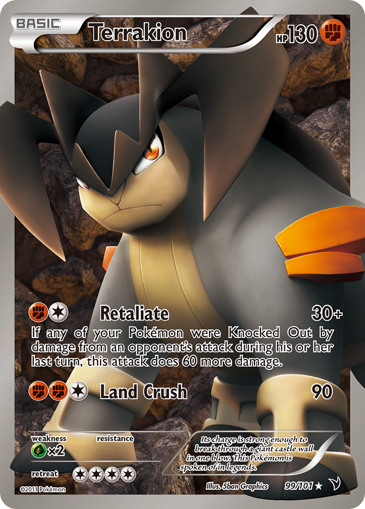 Terrakion (99/101) [Black & White: Noble Victories] | Gamers Paradise