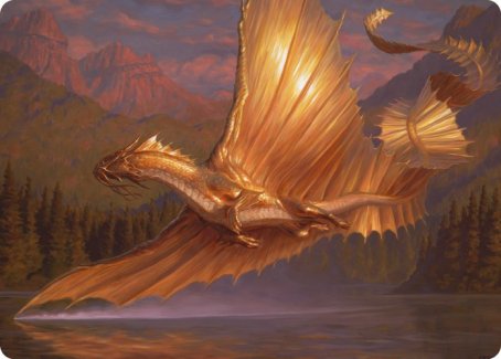 Adult Gold Dragon Art Card [Dungeons & Dragons: Adventures in the Forgotten Realms Art Series] | Gamers Paradise