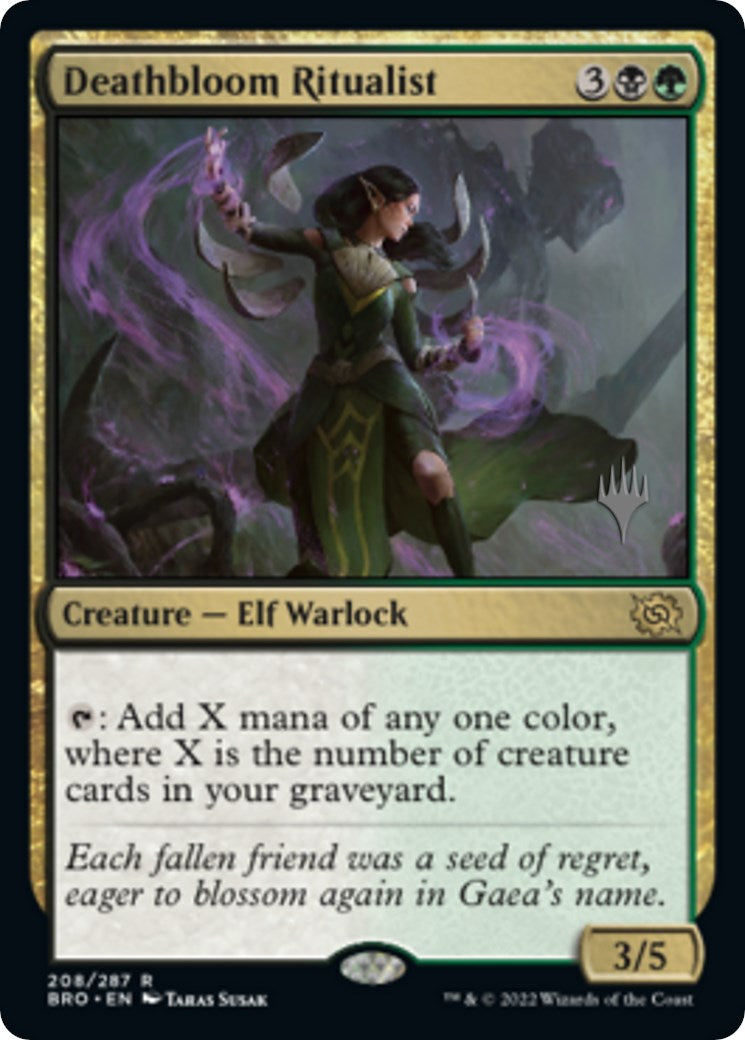 Deathbloom Ritualist (Promo Pack) [The Brothers' War Promos] | Gamers Paradise