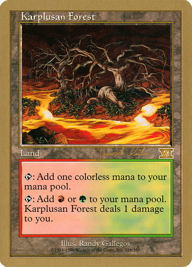 Karplusan Forest (Janosch Kuhn) [World Championship Decks 2000] | Gamers Paradise