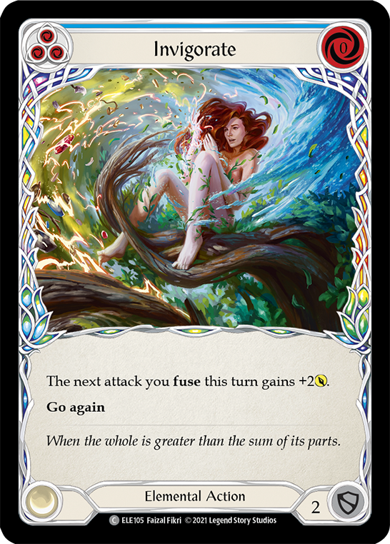 Invigorate (Blue) [ELE105] (Tales of Aria)  1st Edition Rainbow Foil | Gamers Paradise