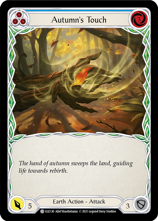 Autumn's Touch (Blue) [ELE130] (Tales of Aria)  1st Edition Rainbow Foil | Gamers Paradise