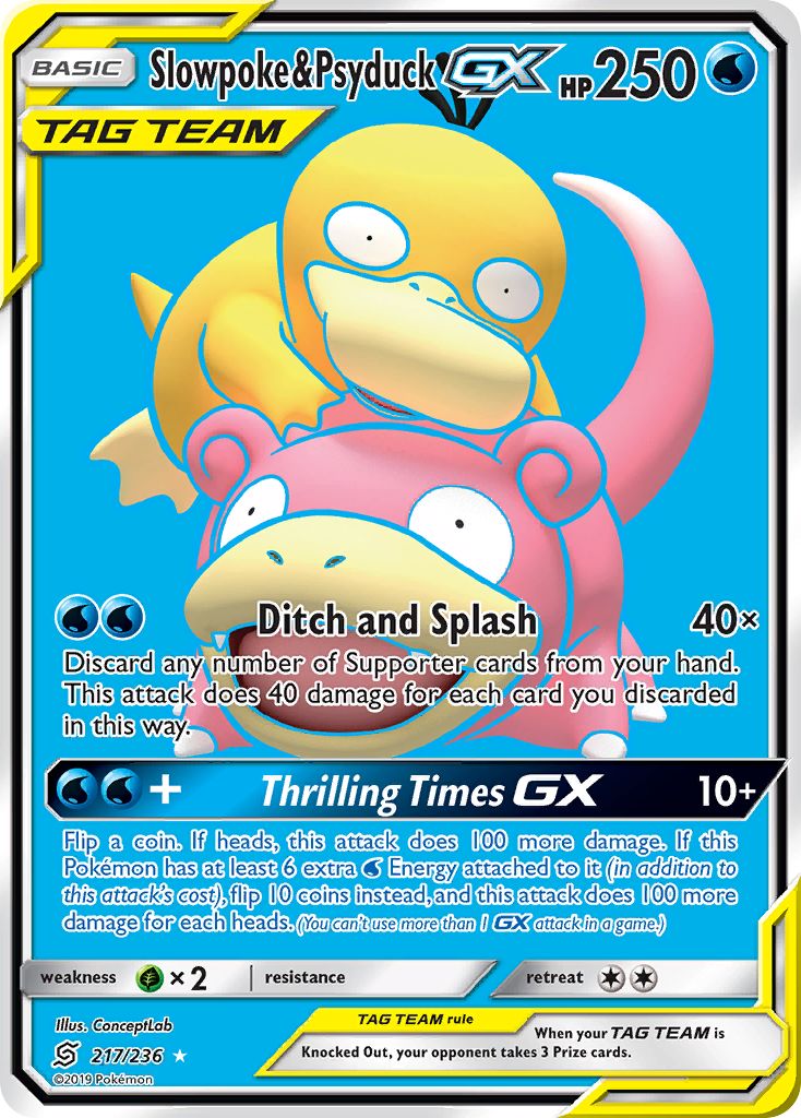 Slowpoke & Psyduck GX (217/236) [Sun & Moon: Unified Minds] | Gamers Paradise