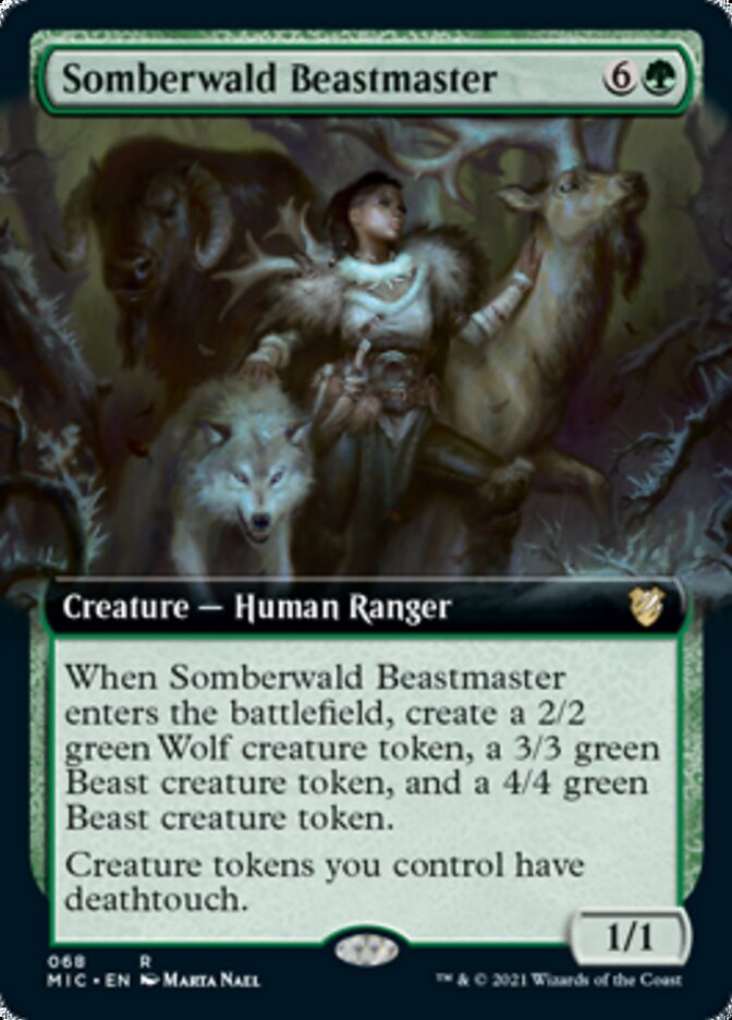 Somberwald Beastmaster (Extended Art) [Innistrad: Midnight Hunt Commander] | Gamers Paradise