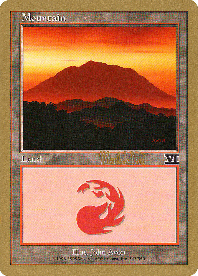 Mountain (mlp346a) (Mark Le Pine) [World Championship Decks 1999] | Gamers Paradise